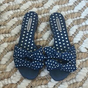 Tabitha Simmons Polka Dot Bow Sandals Sz 37